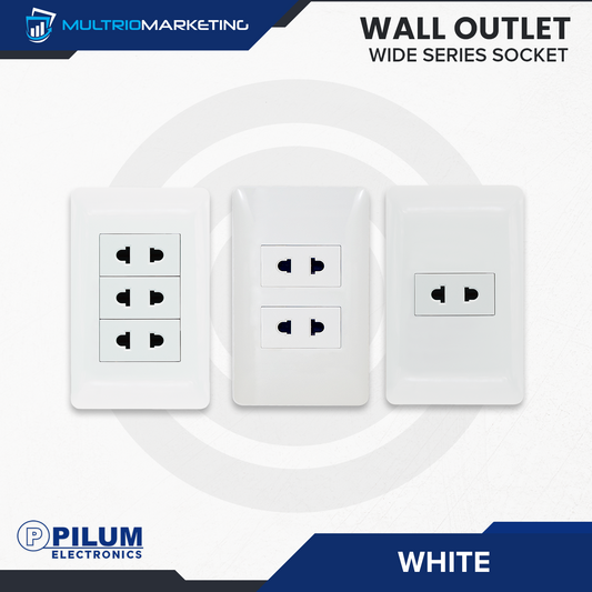Wall Outlet - Wide Series Socket - White
