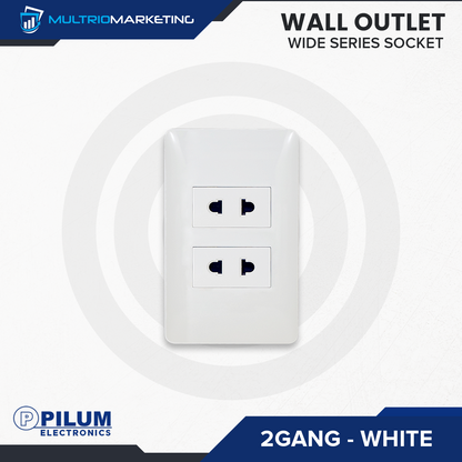 Wall Outlet - Wide Series Socket - White