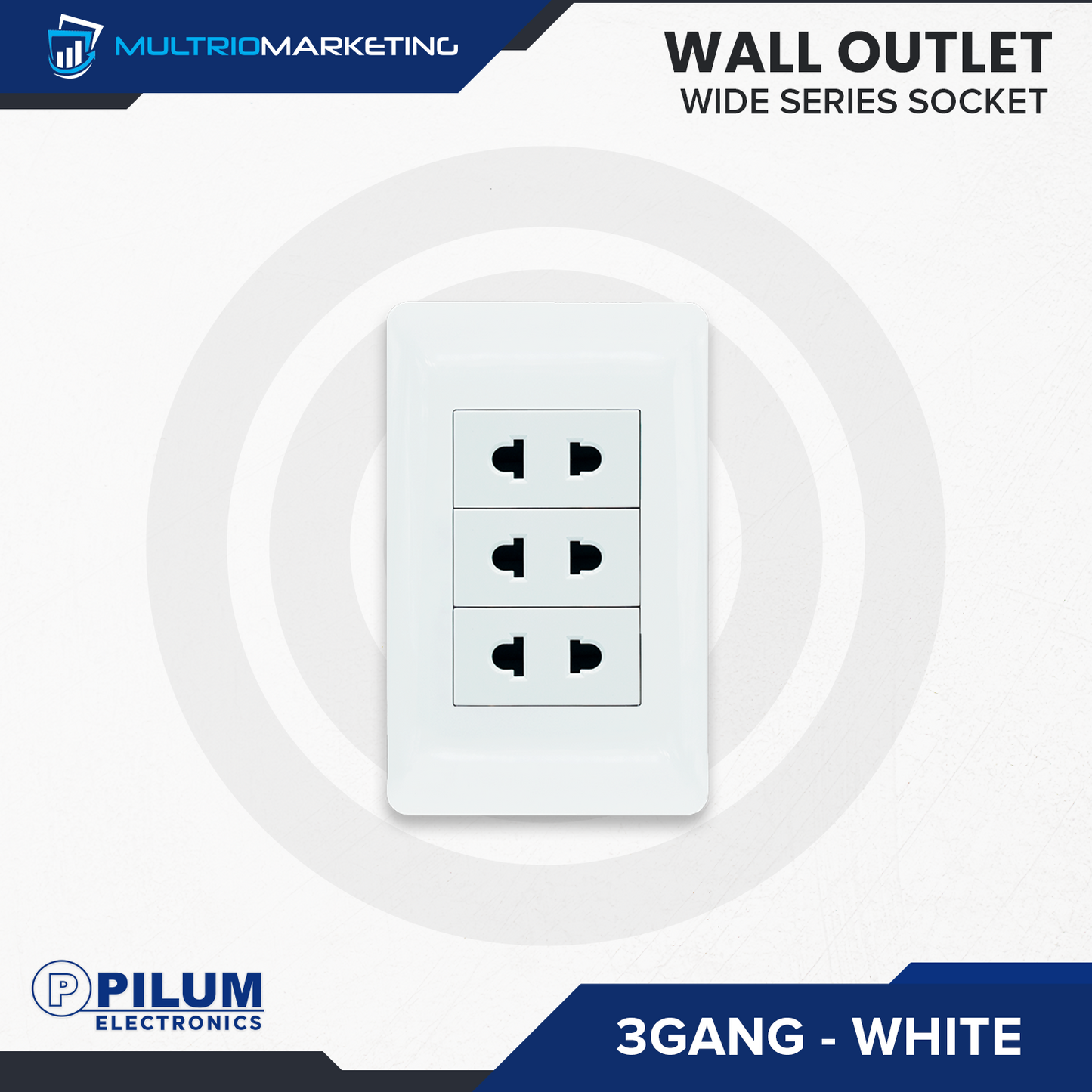 Wall Outlet - Wide Series Socket - White