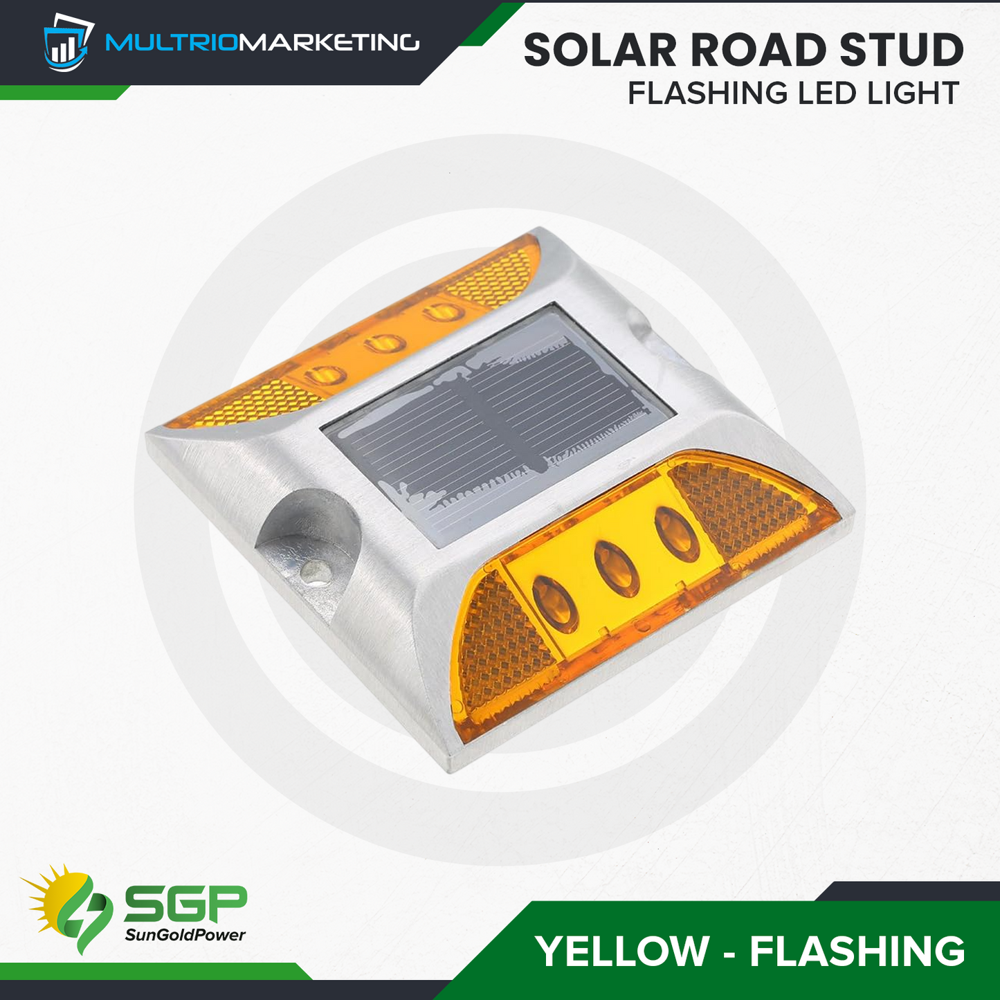 Solar Road Stud - Flashing LED