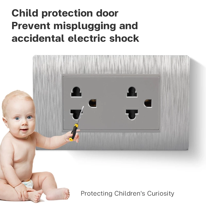 Wall Outlet - Wide Series Socket - Gold